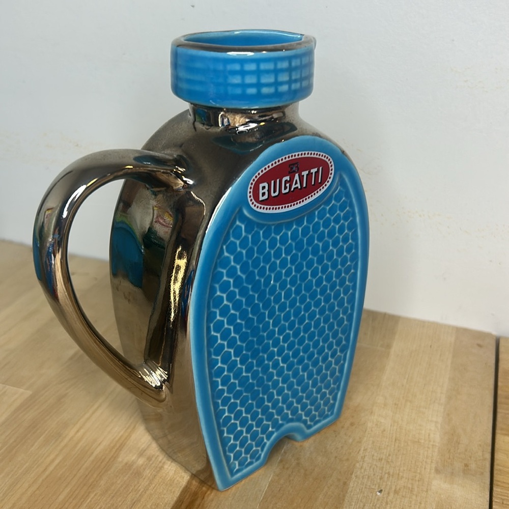 Bugatti 💙 RARE Vintage Radiator Rene Dreyfus Ceramic Restaurant Bar Pitcher Art - Picture 6 of 16